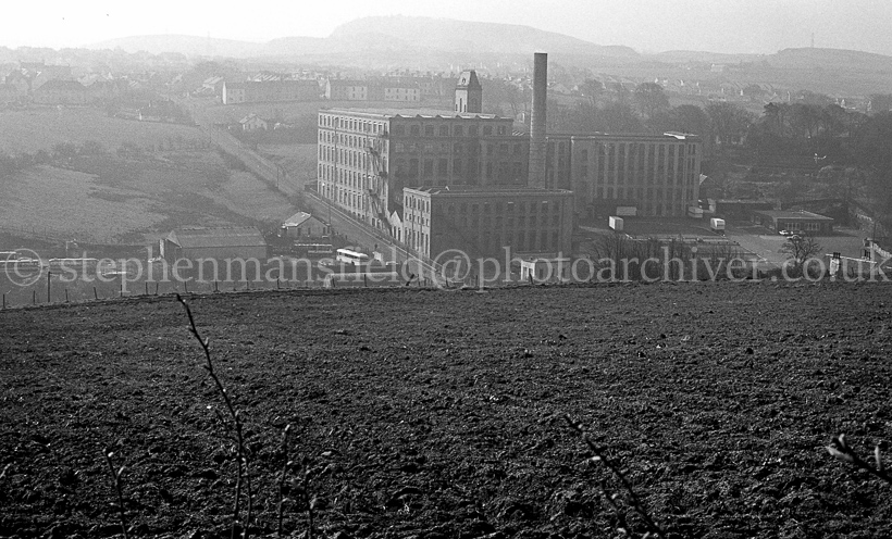 The Neilston Mill on a misty day.